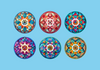 STAINED GLASS MANDALAS - 6 PATCH SET -  LIBRE 3 OVERLAYS