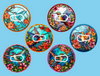STAINED GLASS HUMMINGBIRDS - 6 PATCH SET  -  DEXCOM G6 OVERLAYS