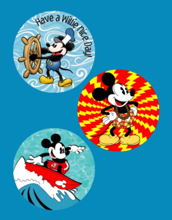 STEAMBOAT WILLIE - 3 PATCH SET - SOLID OVERLAYS