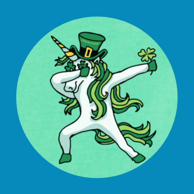 ST PATRICK'S DAY DANCING UNICORN - PATCH