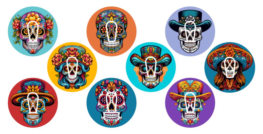 SUGAR PATCH SKULLS - 9 PATCH SET