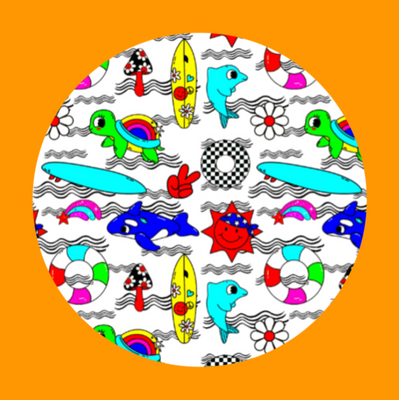SUMMER FUN BEACH PARTY - LARGE SOLID OVERLAY