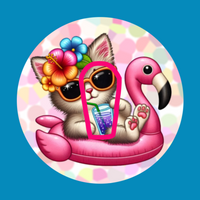 MISS KITTY'S FUN IN THE SUN -  DEXCOM G6 OVERLAY