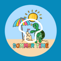 SUMMER TIME BEACH TURTLE - MEDTRONIC GUARDIAN OVERLAYS WITH CUT-OUT FOR USE WITH DECK MY DIABETES GRIPSHIELD