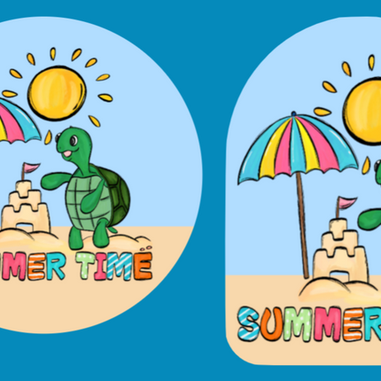 SUMMER TIME BEACH TURTLE  - OVERLAY PATCH