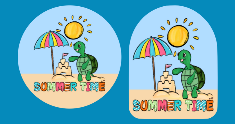 SUMMER TIME BEACH TURTLE  - OVERLAY PATCH