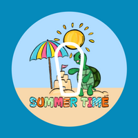 SUMMER TIME BEACH TURTLE -  DEXCOM G6 OVERLAY