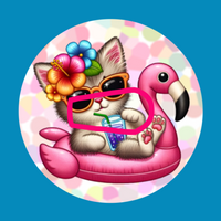 MISS KITTY'S FUN IN THE SUN -  DEXCOM G6 OVERLAY