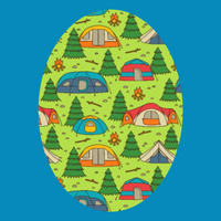 TENT CAMPING PATTERN PATCH
