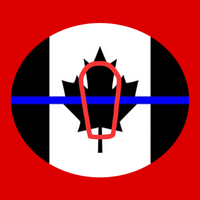 THIN BLUE LINE OVAL - CANADA