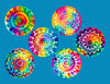 TIE DYE MANDALAS - 6 PATCH SET - LARGE SOLID OVERLAYS