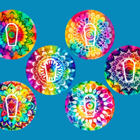 TIE DYE MANDALAS - 6 PATCH SET  -  DEXCOM G6 OVERLAYS