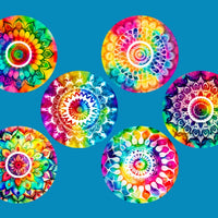 TIE DYE MANDALAS - 6 PATCH SET - LIBRE 2 OVERLAYS