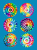 TIE DYE MANDALAS - 6 PATCH SET -  LIBRE 3 OVERLAYS