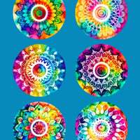 TIE DYE MANDALAS - 6 PATCH SET -  LIBRE 3 OVERLAYS