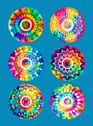 TIE DYE MANDALAS - 6 PATCH SET -  LIBRE 3 OVERLAYS