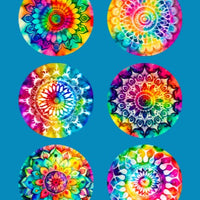 TIE DYE MANDALAS - 6 PATCH SET - FOR THE SUGARSHIELD™ CASE BY DECK MY DIABETES for TANDEM MOBI™ INSULIN PUMP
