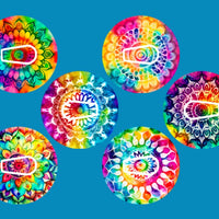 TIE DYE MANDALAS - 6 PATCH SET  -  DEXCOM G6 OVERLAYS