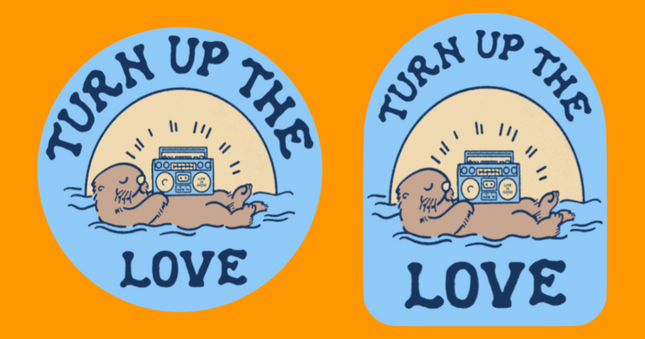 TURN UP THE LOVE - OTTER  - OVERLAY PATCH