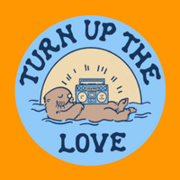 TURN UP THE LOVE - OTTER  - OVERLAY PATCH