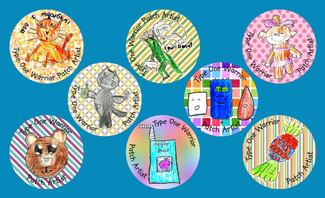 TYPE 1 WARRIOR KIDS PATCH ARTISTS - 8 PATCH SET - LARGE SOLID OVERLAYS