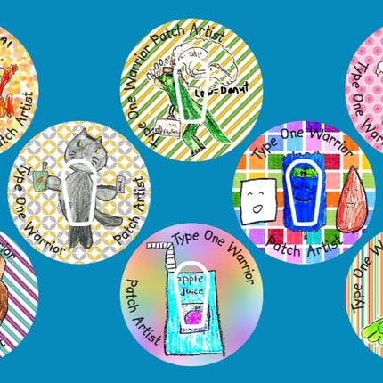 TYPE 1 WARRIOR KIDS PATCH ARTISTS - 8 PATCH SET   -  DEXCOM G6 OVERLAYS