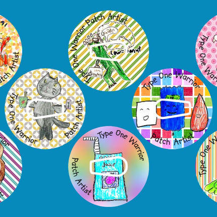 TYPE 1 WARRIOR KIDS PATCH ARTISTS - 8 PATCH SET   -  DEXCOM G6 OVERLAYS