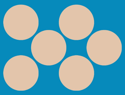 VANILLA CREME - LIGHT SKIN - 6 PATCH SET - LARGE SOLID OVERLAYS