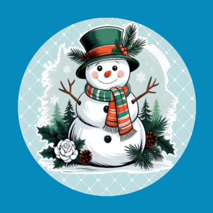 VINTAGE SNOWMAN - LARGE SOLID OVERLAY