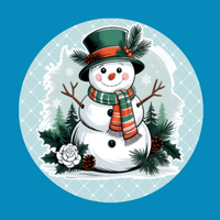VINTAGE SNOWMAN - LARGE SOLID OVERLAY