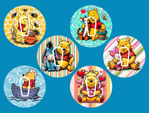 WINNIE THE POOH & FRIENDS - 6 PATCH SET  -  DEXCOM G6 OVERLAYS