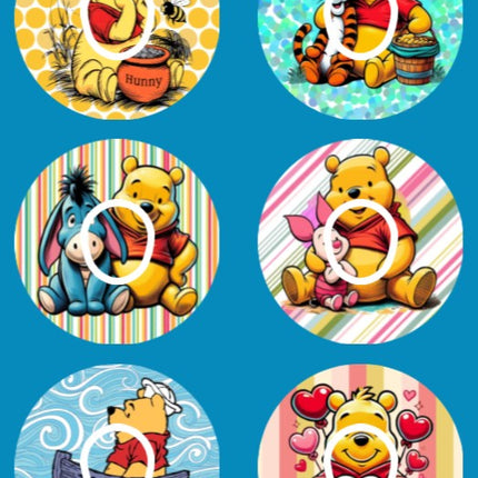 WINNIE THE POOH & FRIENDS - 6 PATCH SET - DEXCOM G7 OR DEXCOM STELO OVERLAYS