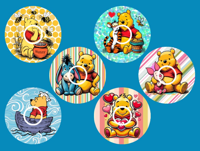 WINNIE THE POOH & FRIENDS - 6 PATCH SET - LIBRE 2 OVERLAYS