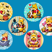 WINNIE THE POOH & FRIENDS - 6 PATCH SET - LIBRE 2 OVERLAYS