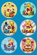 WINNIE THE POOH & FRIENDS - 6 PATCH SET - INFUSION SET OVERLAYS