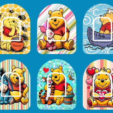 WINNIE THE POOH & FRIENDS - 6 PATCH SET - OMNIPOD OVERLAYS