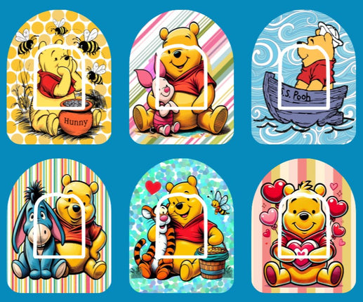 WINNIE THE POOH & FRIENDS - 6 PATCH SET - OMNIPOD OVERLAYS