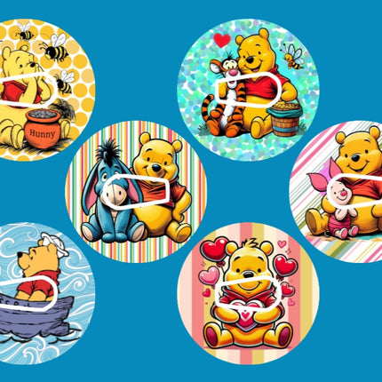 WINNIE THE POOH & FRIENDS - 6 PATCH SET  -  DEXCOM G6 OVERLAYS