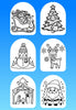 "COLOR MY JOURNEY" WINTER & CHRISTMAS - 6 PATCH SET OF OMNIPOD OVERLAYS WITH CUT-OUTS