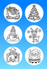 "COLOR MY JOURNEY" WINTER & CHRISTMAS - 6 PATCH SET OF LIBRE 3 OR MEDTRONIC INSTINCT OVERLAYS WITH CUT-OUTS