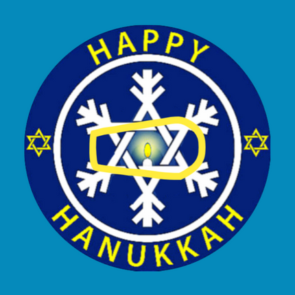 HAPPY HANUKKAH STAR OF DAVID - SNOWFLAKE -  DEXCOM G6 OVERLAY