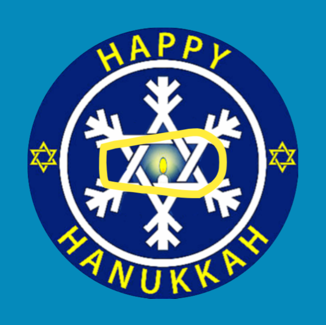 HAPPY HANUKKAH STAR OF DAVID - SNOWFLAKE -  DEXCOM G6 OVERLAY