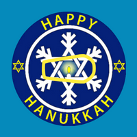 HAPPY HANUKKAH STAR OF DAVID - SNOWFLAKE -  DEXCOM G6 OVERLAY