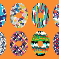ABSTRACT ART OVAL 8 PATCH SET