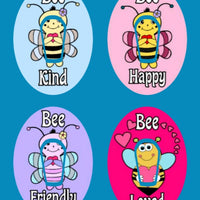 BEE ATTITUDES OVAL 4 PATCH SET