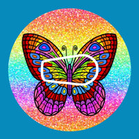 BRIGHT BUTTERFLY CIRCULAR PATCH