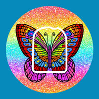 BRIGHT BUTTERFLY CIRCULAR PATCH