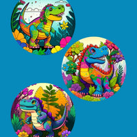 SUGAR PATCH BRIGHTS DINOSAURS 3 PATCH SET