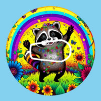 SUGAR PATCH BRIGHTS RACCOON DRESSED IN FLOWERS PATCH