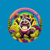 SUGAR PATCH BRIGHTS RACCOON IN RAINBOWS PATCH